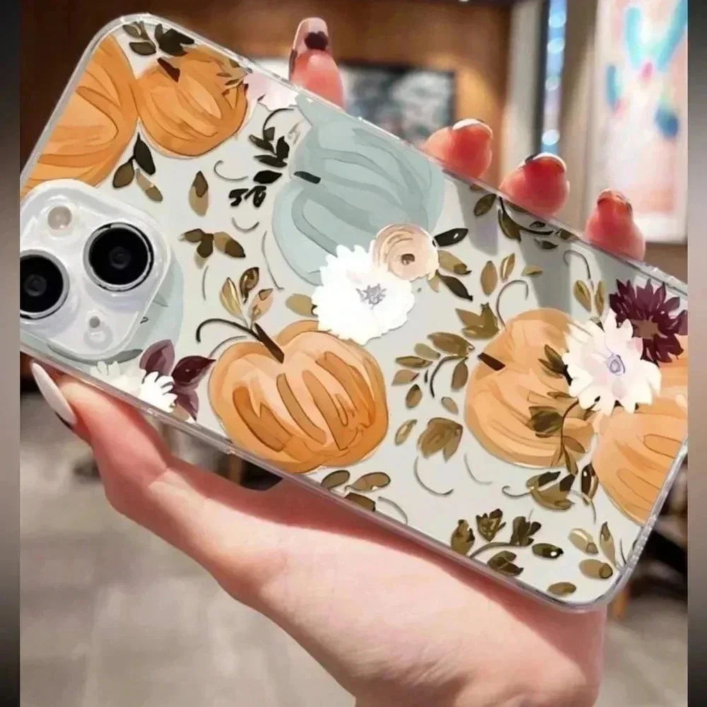 iPhone 13 Pro Max Pumpkin Flower Pattern Case NWT